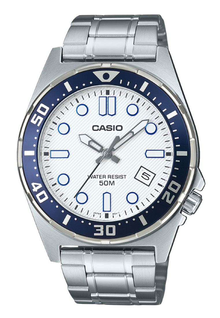 Casio MTD-135D-7A Analog Stainless Steel Strap Watch For Men-Watch Portal Philippines