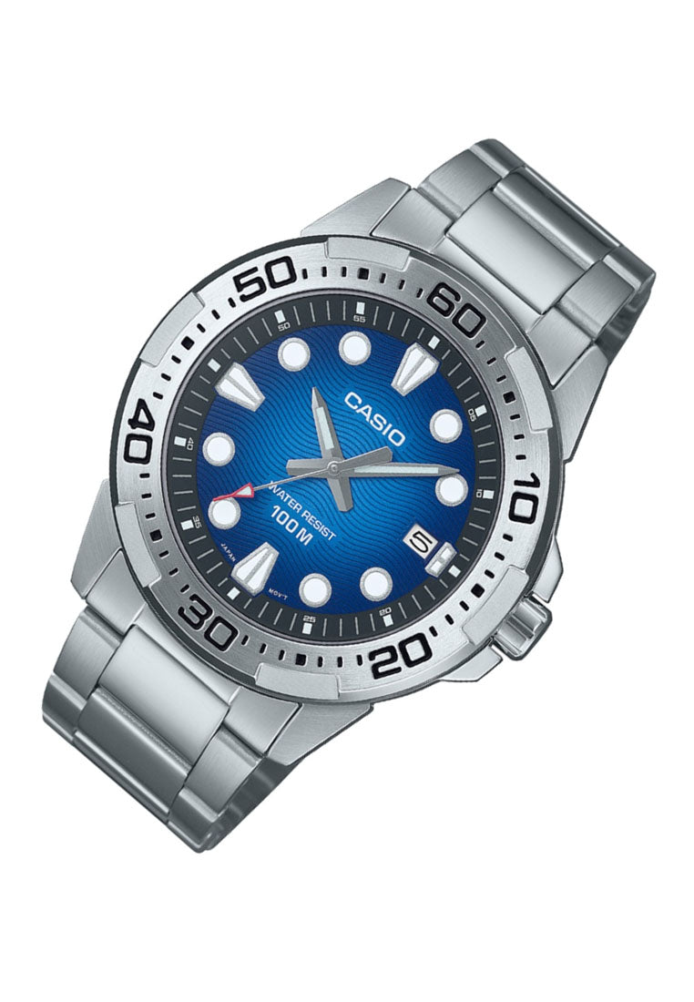 Casio MTD-140D-2A Analog Stainless Steel Strap Watch For Men-Watch Portal Philippines