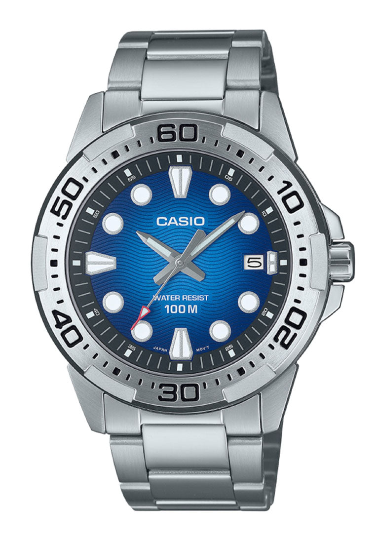 Casio MTD-140D-2A Analog Stainless Steel Strap Watch For Men-Watch Portal Philippines