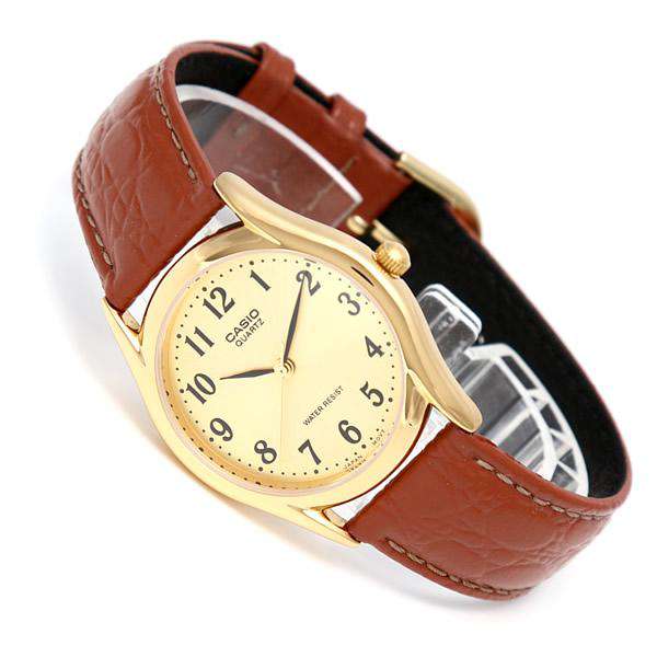 Casio MTP-1094Q-9BD Brown Leather Strap Watch for Men-Watch Portal Philippines