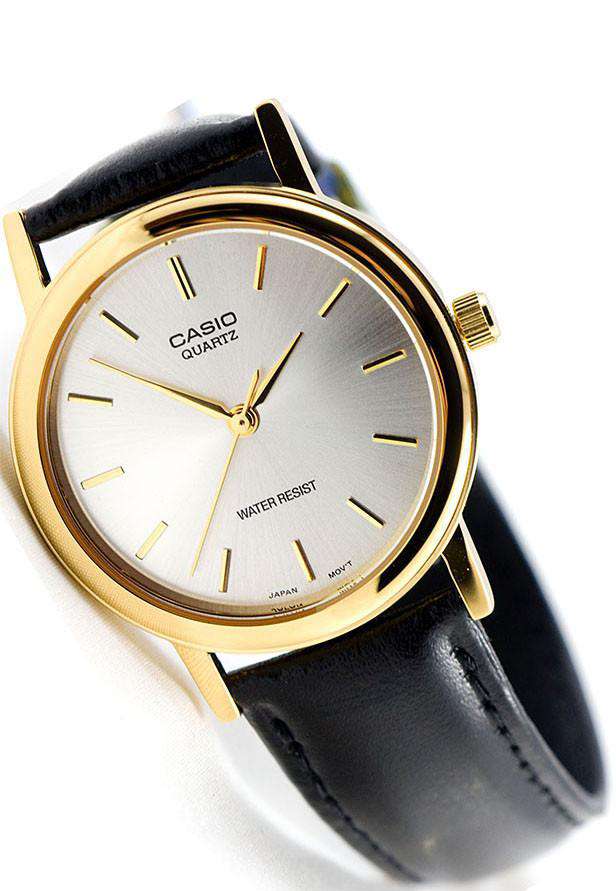 Casio MTP-1095Q-7AD Black Leather Strap Watch for Men and Women-Watch Portal Philippines