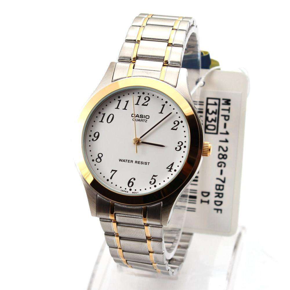 Casio MTP-1128G-7BRDF Two Tone Stainless Steel Strap Watch for Men-Watch Portal Philippines