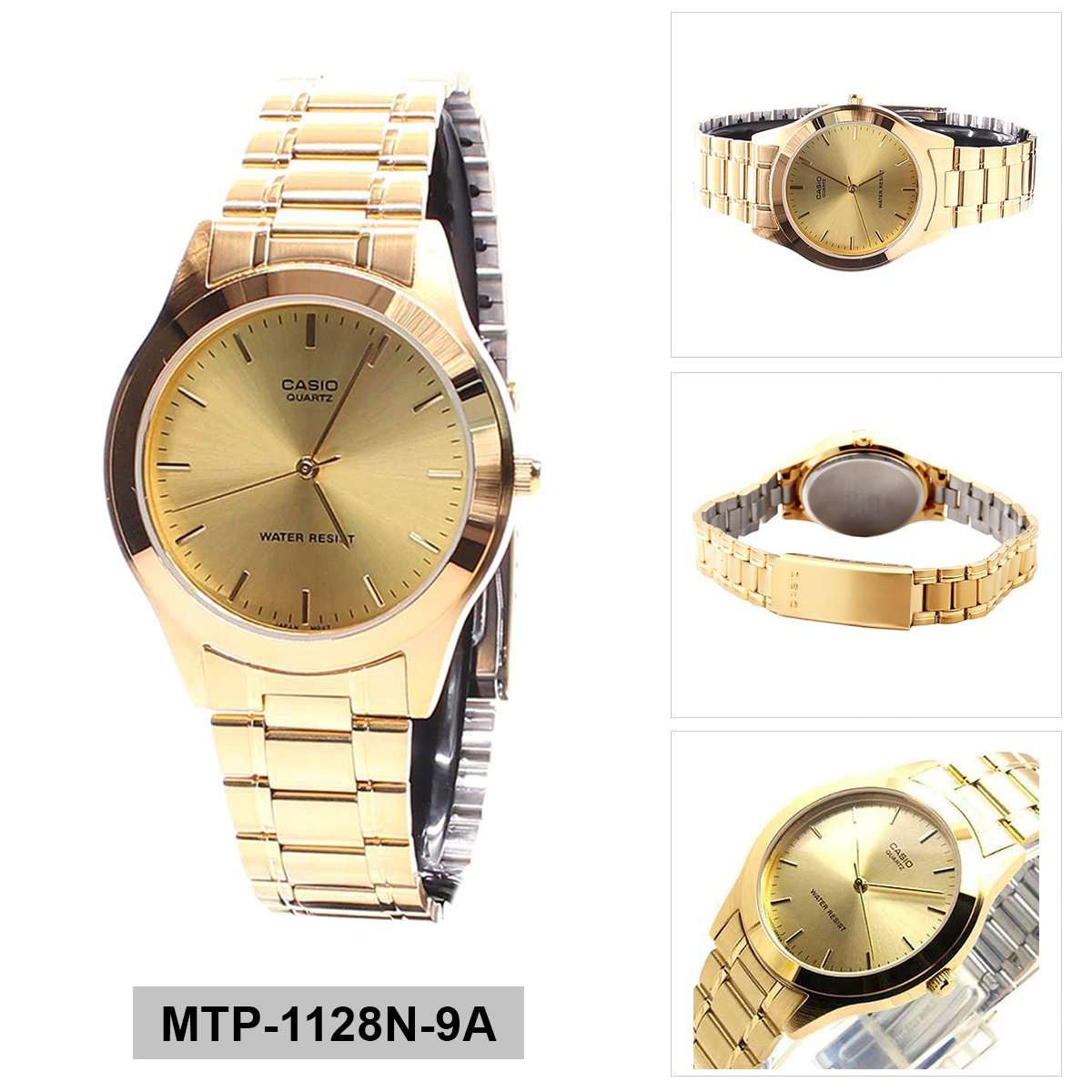 Casio MTP-1128N-9A Gold Stainless Steel Watch for Men and Women-Watch Portal Philippines