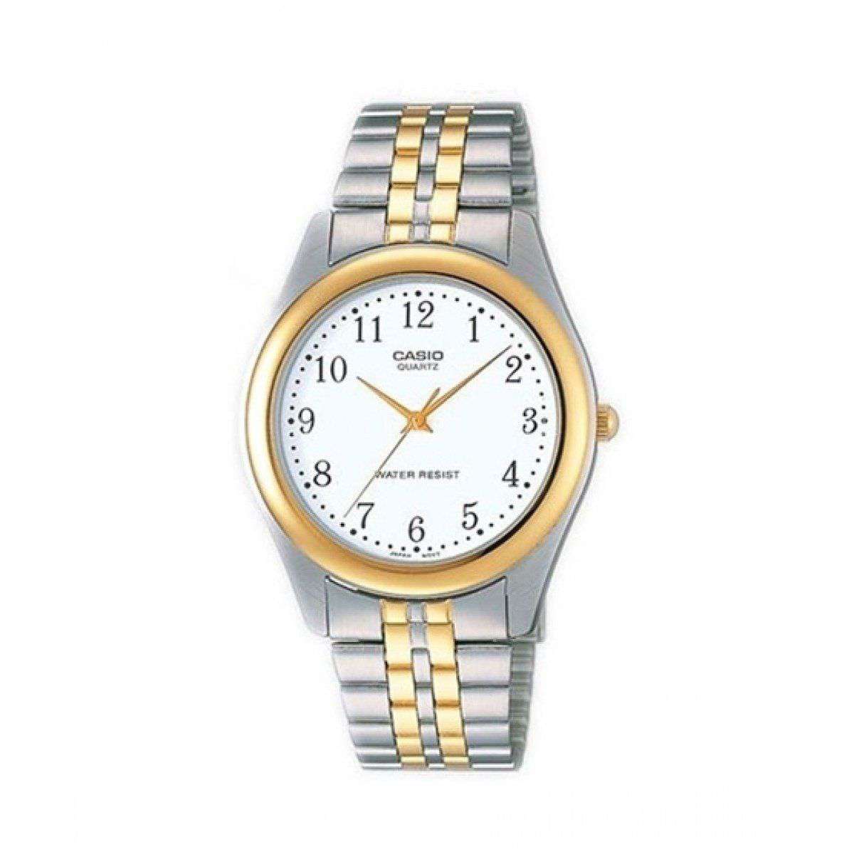 Casio MTP-1129G-7BRDF Two Tone Stainless Steel Strap Watch for Men-Watch Portal Philippines