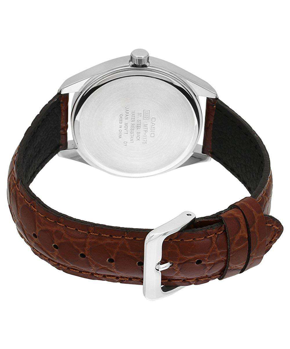 Casio MTP-1175E-7BDF Brown Leather Strap Watch for Men-Watch Portal Philippines
