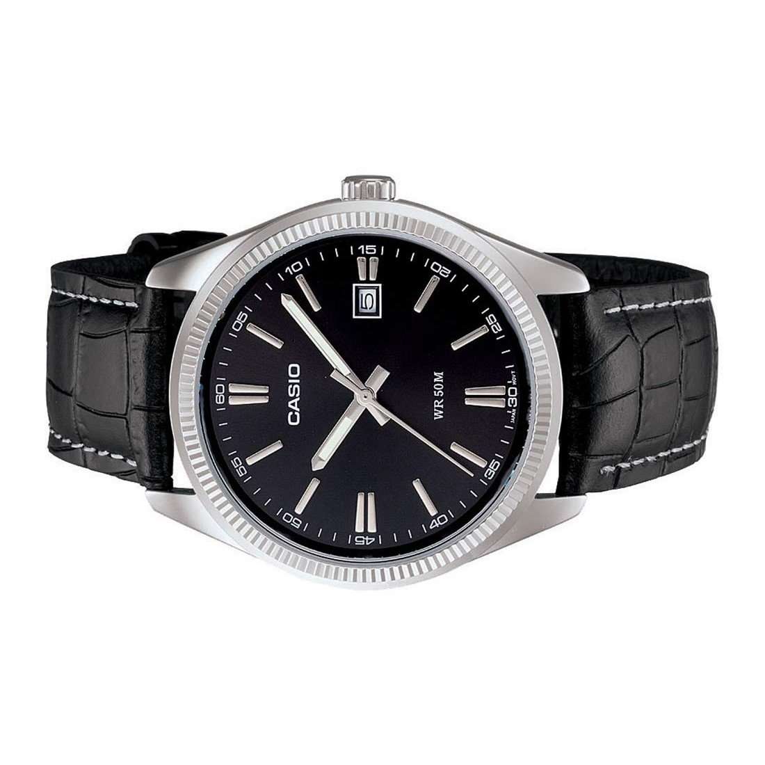 Casio MTP-1302L-1AVDF Black Leather Strap Watch for Men-Watch Portal Philippines