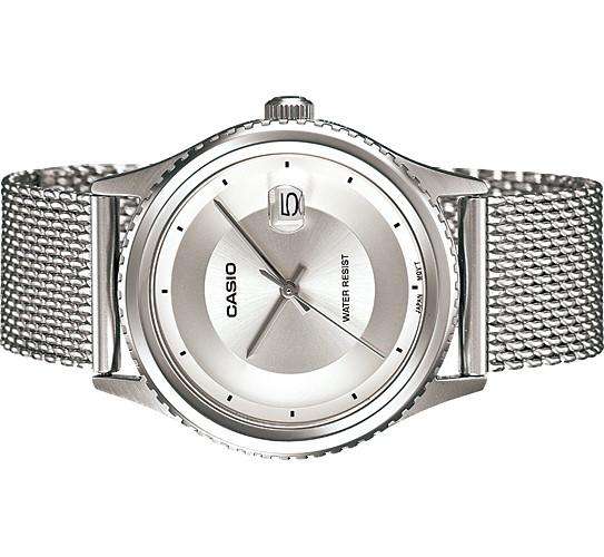 Casio MTP-1365BD-7EVDF Silver Stainless Mesh Strap Watch for Men-Watch Portal Philippines