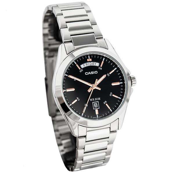 Casio MTP-1370D-1A2 Silver Stainless Watch for Men-Watch Portal Philippines