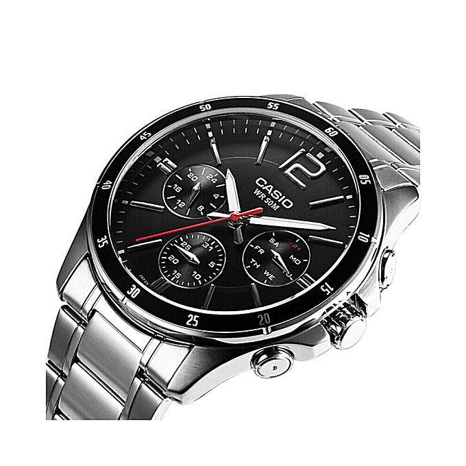Casio MTP-1374D-1AVDF Silver Stainless Watch for Men-Watch Portal Philippines
