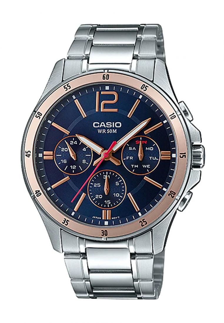 Casio MTP-1374D-2A2 Analog Stainless Steel Strap Watch For Men-Watch Portal Philippines