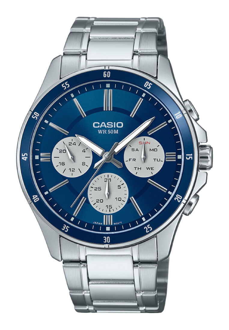Casio MTP-1374D-2A3 Analog Stainless Steel Watch for Men-Watch Portal Philippines