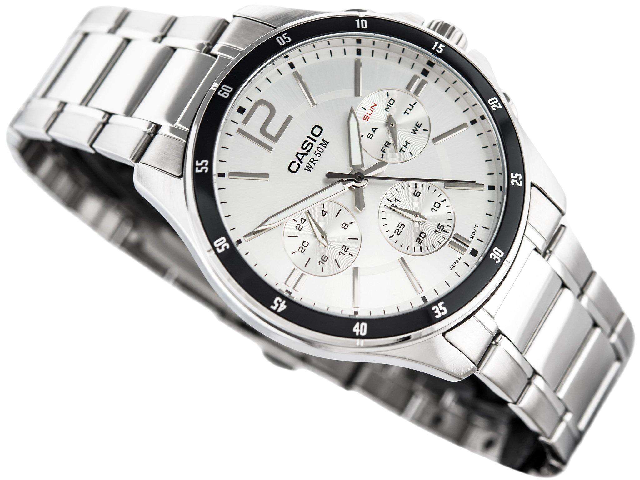 Casio MTP-1374D-7AVDF Silver Stainless Watch for Men-Watch Portal Philippines