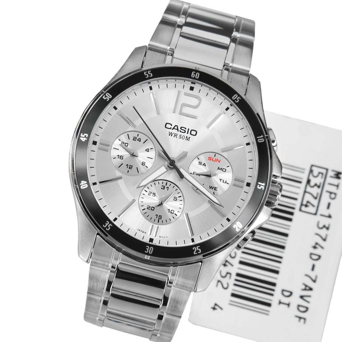 Casio MTP-1374D-7AVDF Silver Stainless Watch for Men-Watch Portal Philippines