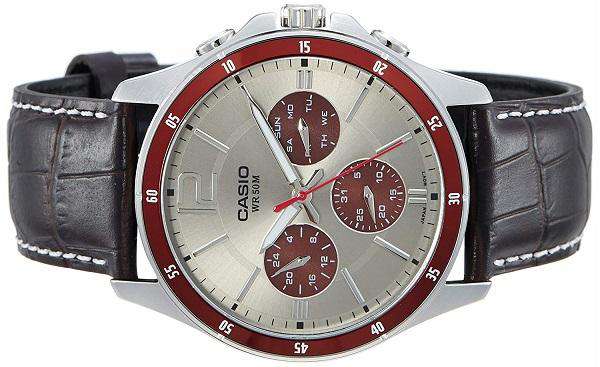 Casio MTP-1374L-7A1VDF Brown Leather Strap Watch for Men-Watch Portal Philippines