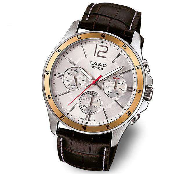 Casio MTP-1374L-7AVDF Brown Leather Strap Watch for Men-Watch Portal Philippines