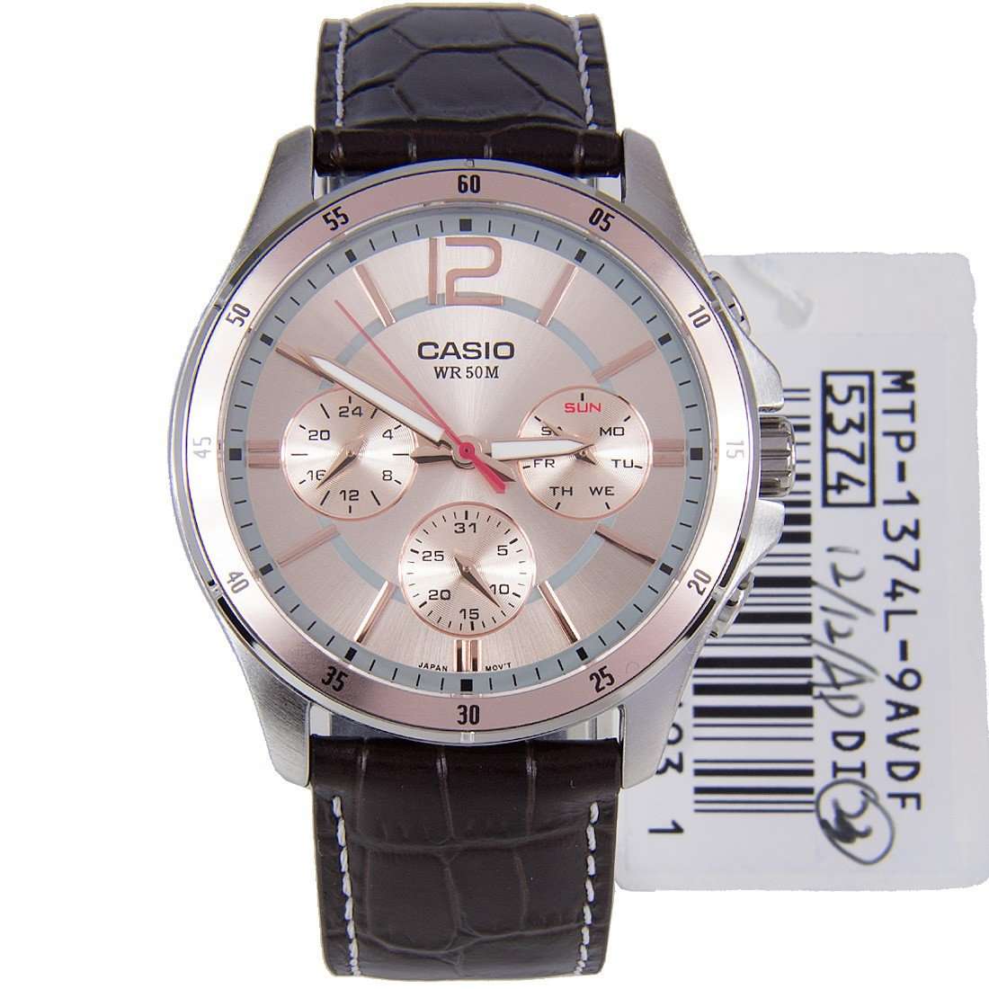 Casio MTP-1374L-9AVDF Brown Leather Strap Watch for Men-Watch Portal Philippines