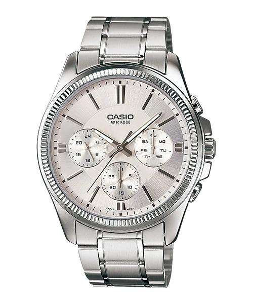 Casio MTP-1375D-7A Silver Stainless Watch for Men Watch