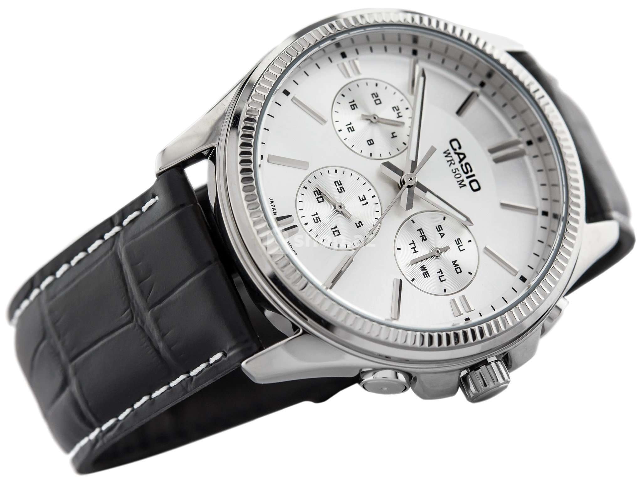 Casio MTP-1375L-7A Black Leather Strap Watch for Men-Watch Portal Philippines