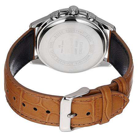 Casio MTP-1375L-9A Light Brown Leather Strap Watch for Men-Watch Portal Philippines