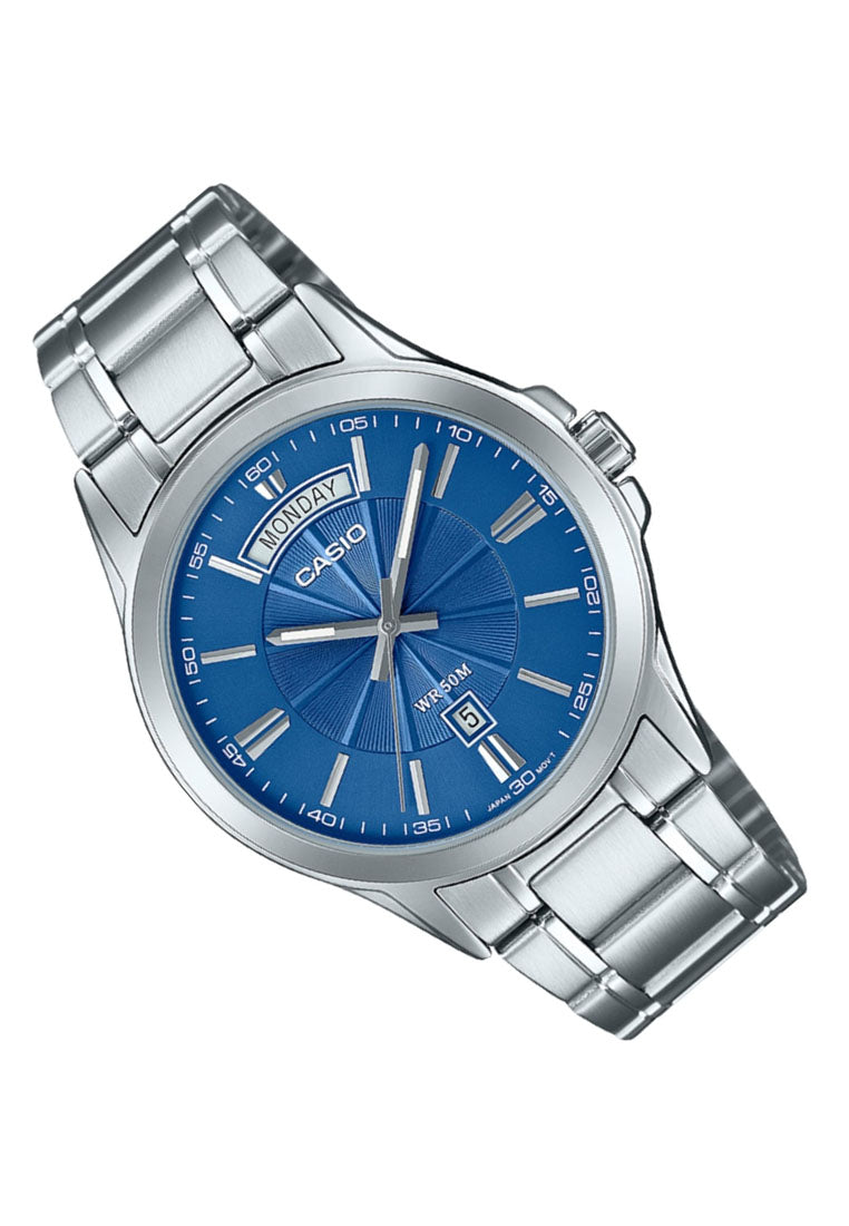 Casio MTP-1381D-2A Analog Stainless Steel Strap Watch for Men-Watch Portal Philippines