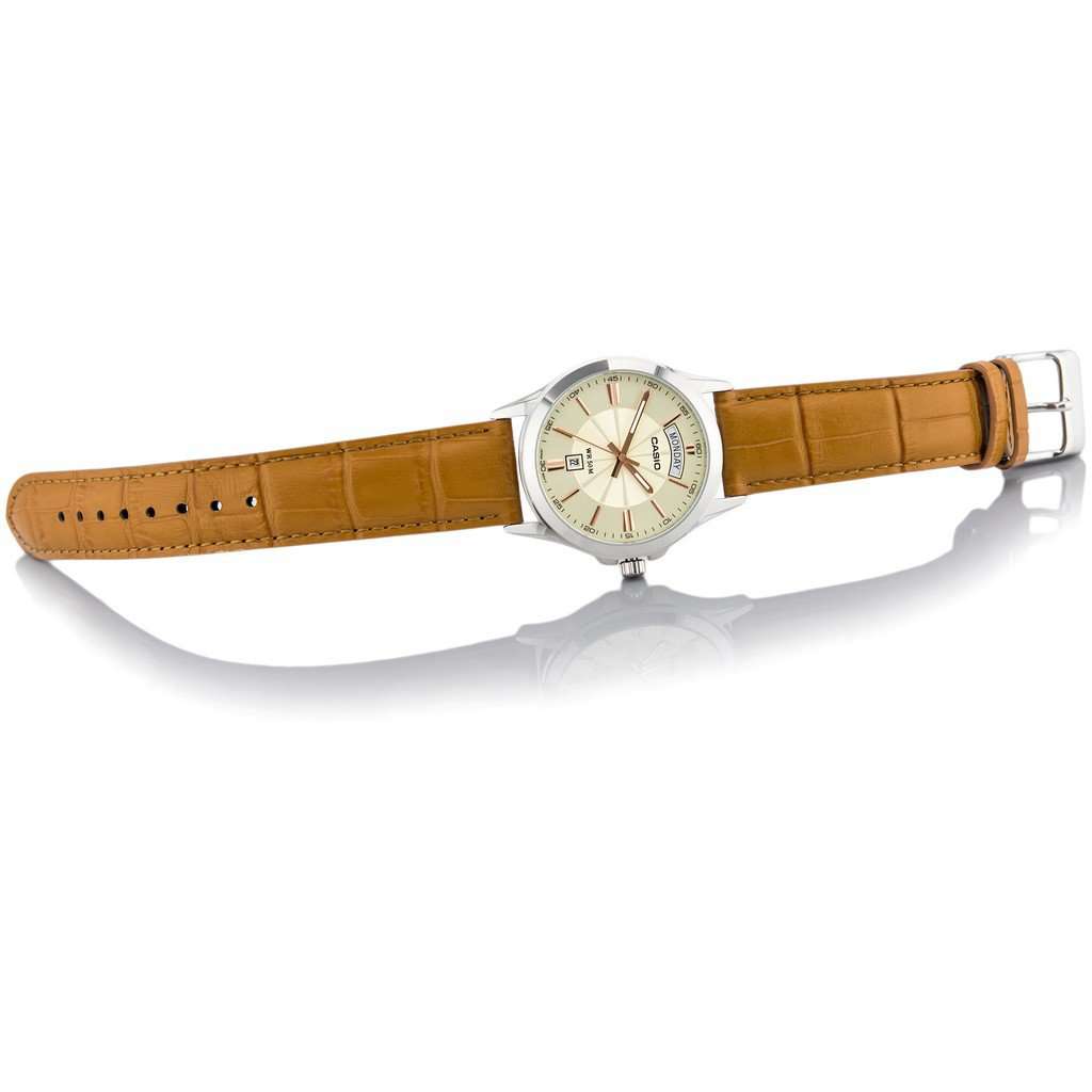 Casio MTP-1381L-9AVDF Brown Leather Watch for Men-Watch Portal Philippines