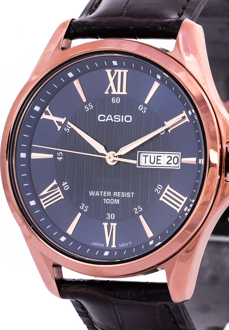 Casio MTP-1384L-1A2VDF Analog Leather Strap Watch For Men-Watch Portal Philippines