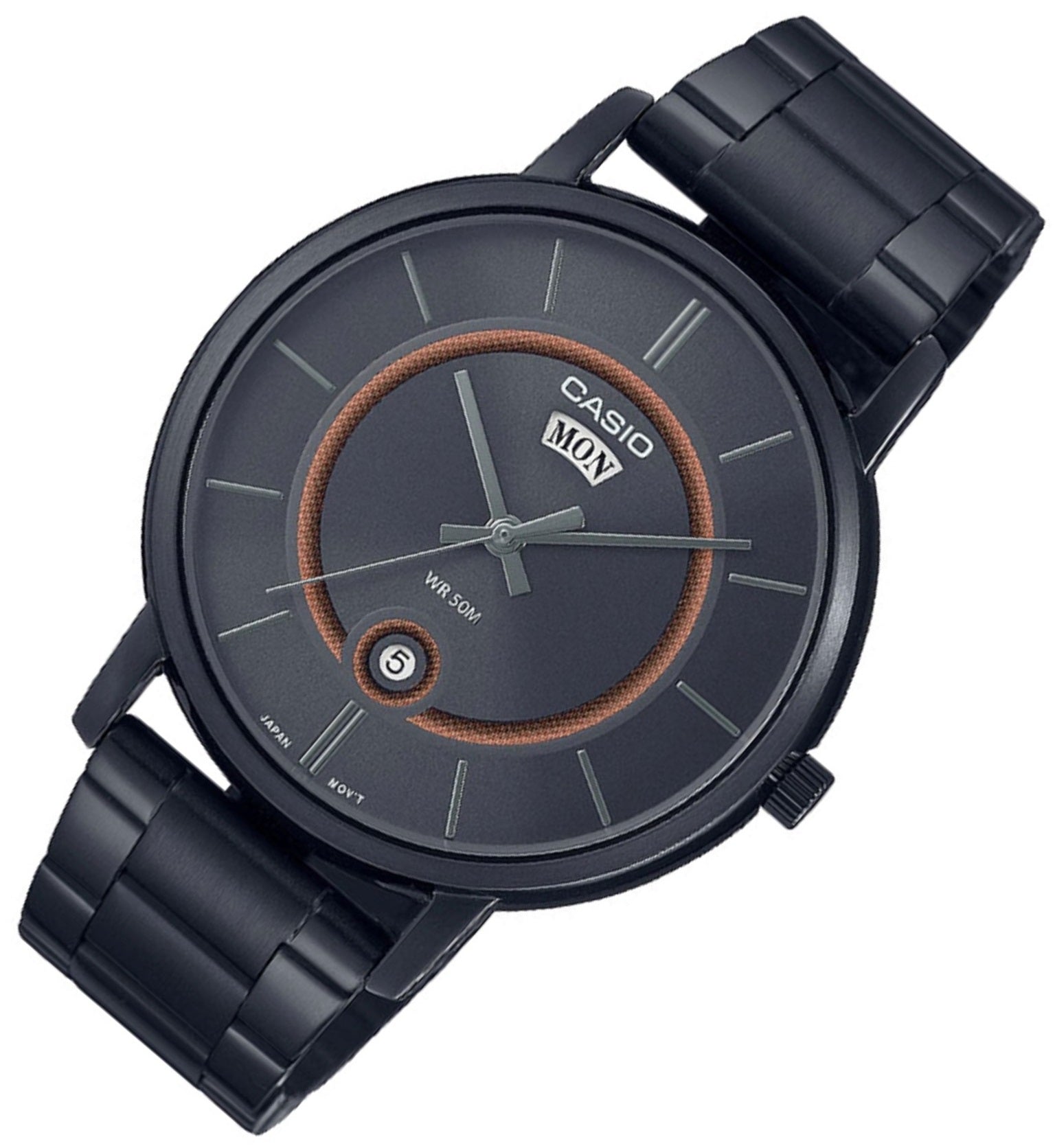 Casio MTP-B120B-8A Analog Stainless Steel Strap Watch For Men-Watch Portal Philippines