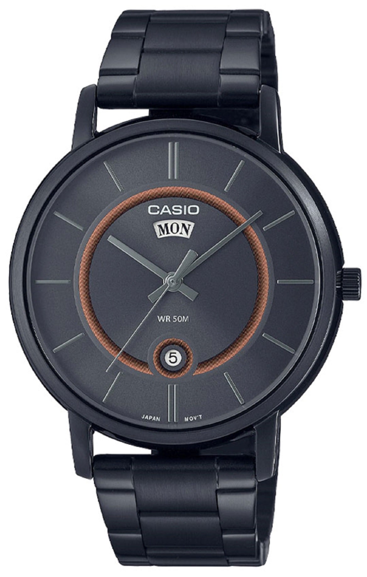 Casio MTP-B120B-8A Analog Stainless Steel Strap Watch For Men-Watch Portal Philippines
