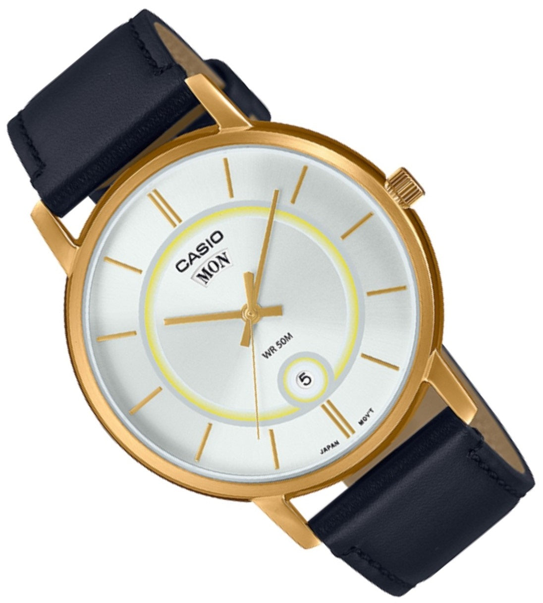 Casio MTP-B120GL-7A Analog Leather Strap Watch For Men-Watch Portal Philippines