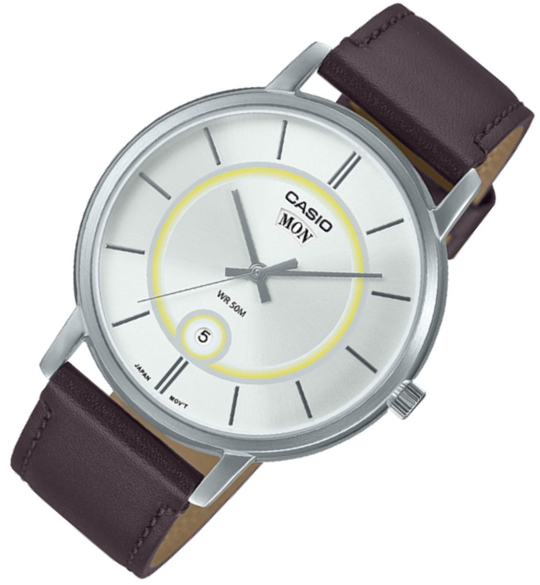 Casio MTP-B120L-7A Analog Leather Strap Watch For Men-Watch Portal Philippines