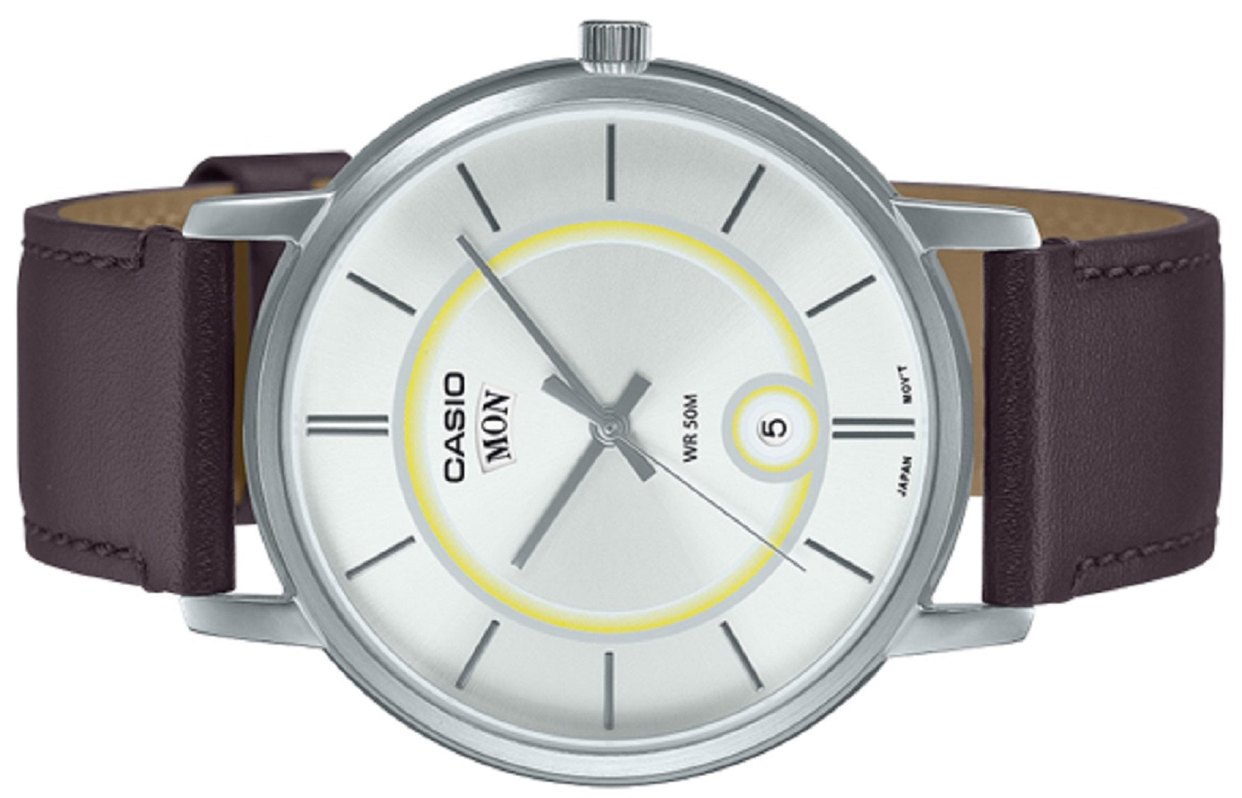 Casio MTP-B120L-7A Analog Leather Strap Watch For Men-Watch Portal Philippines