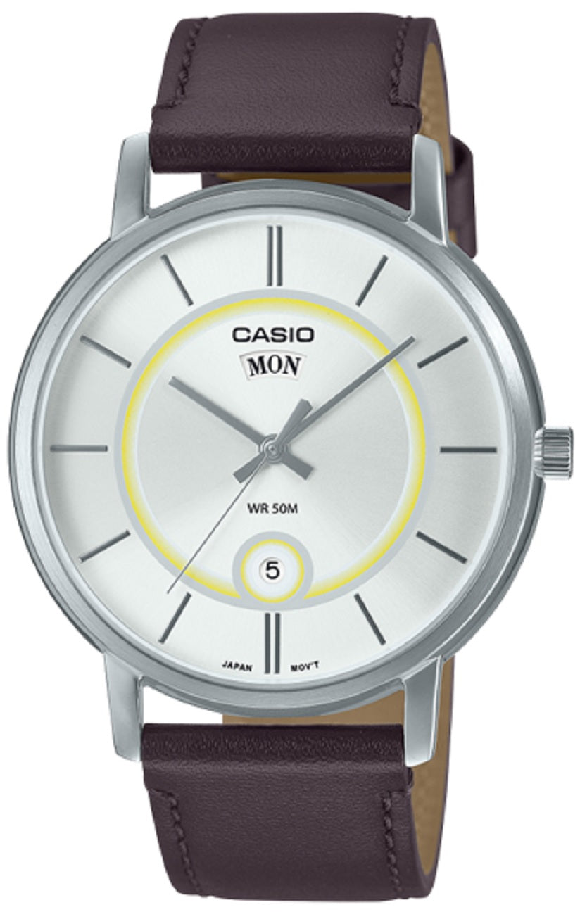 Casio MTP-B120L-7A Analog Leather Strap Watch For Men-Watch Portal Philippines