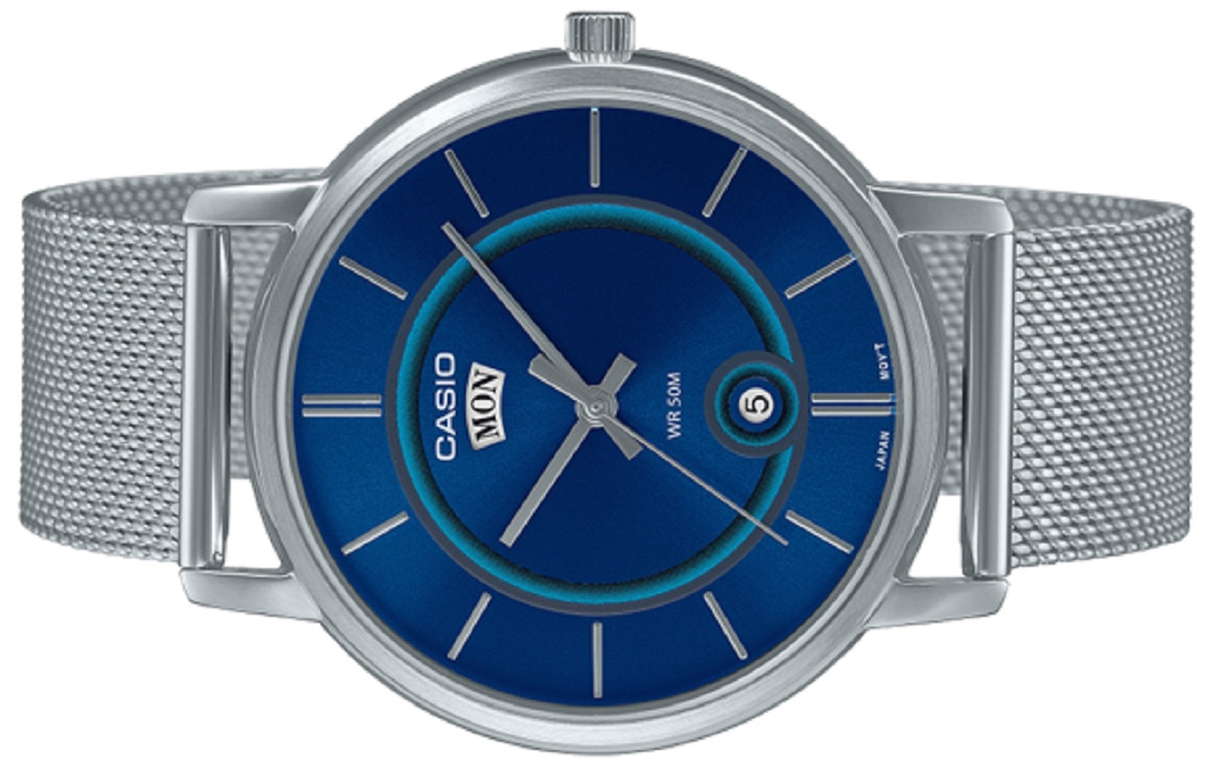 Casio MTP-B120M-2A Analog Stainless Steel Strap Watch For Men-Watch Portal Philippines