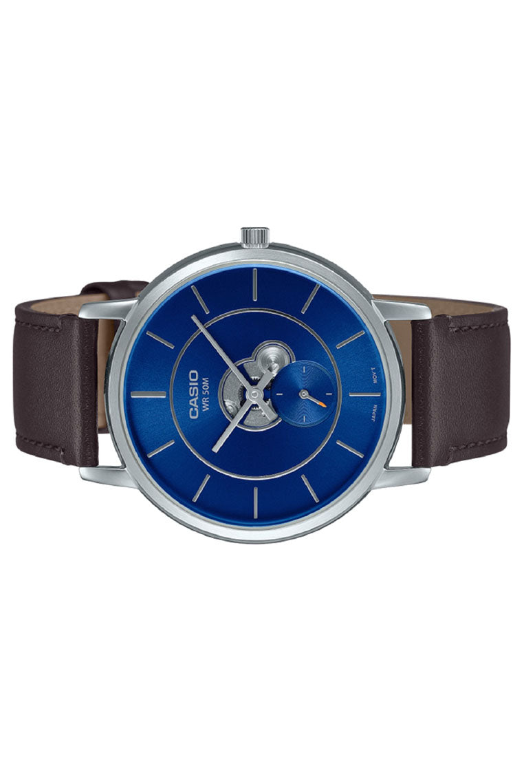 Casio MTP-B130L-2A Analog Leather Strap Watch For Men-Watch Portal Philippines