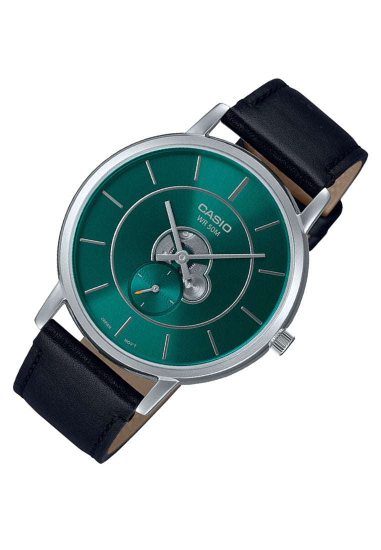 Casio MTP-B130L-3A Analog Leather Strap Watch For Men-Watch Portal Philippines