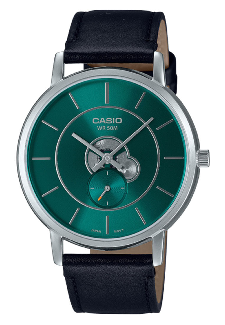 Casio MTP-B130L-3A Analog Leather Strap Watch For Men-Watch Portal Philippines