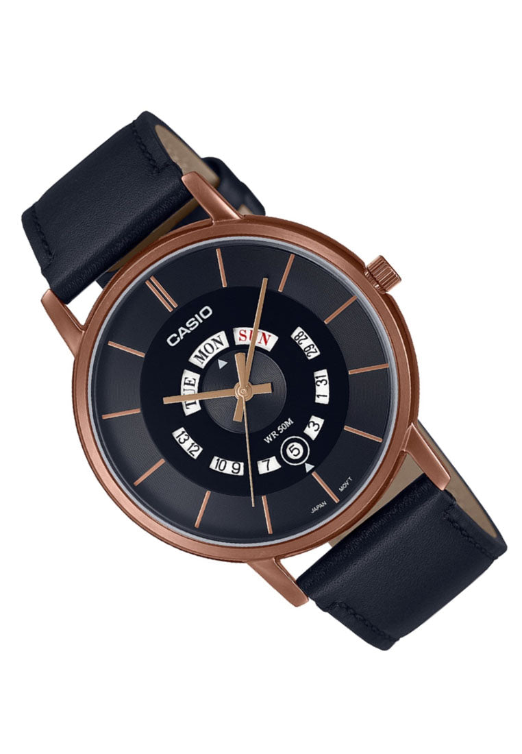 Casio MTP-B135RL-1A Analog Leather Strap Watch For Men-Watch Portal Philippines