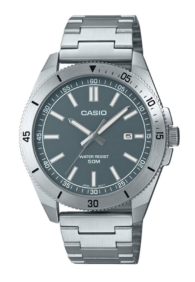 Casio MTP-B155D-3E Analog Stainless Steel Strap Watch for Men-Watch Portal Philippines