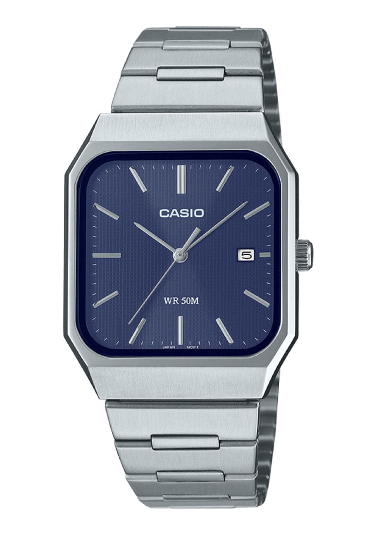 Casio MTP-B185D-2A1 Analog Stainless Steel Strap Watch For Men-Watch Portal Philippines