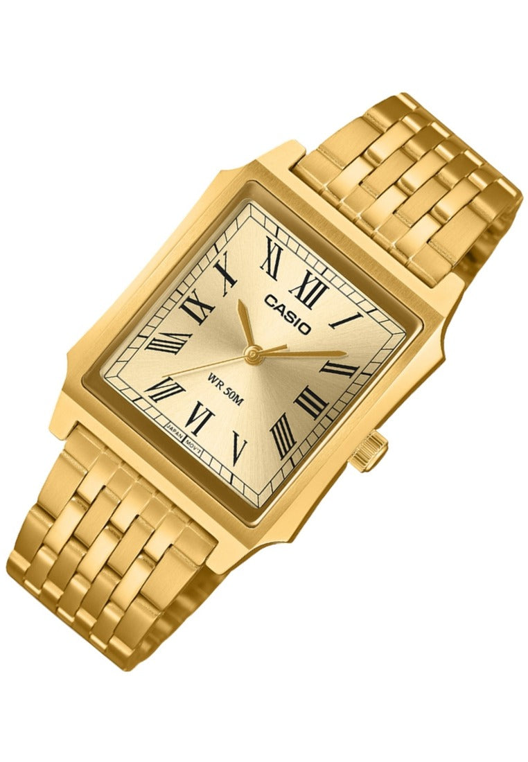 Casio MTP-B190G-9BVDF Tank Style Stainless Steel Strap Analog Watch for Men-Watch Portal Philippines