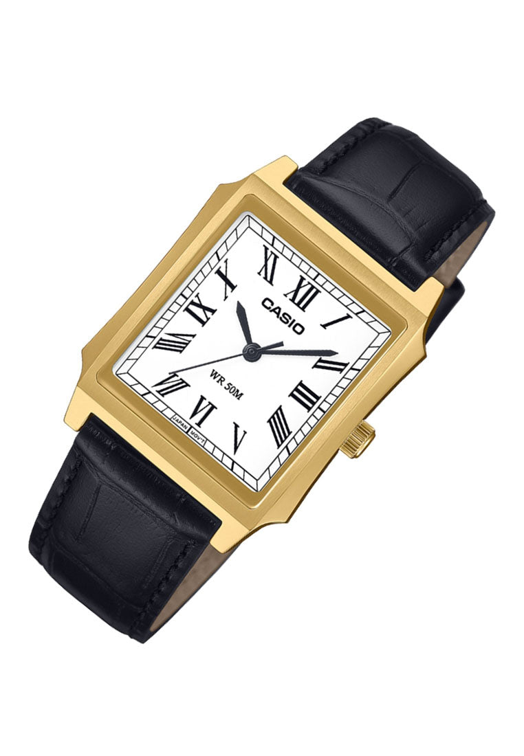 Casio MTP-B190GL-7B Analog Leather Strap Watch For Men-Watch Portal Philippines