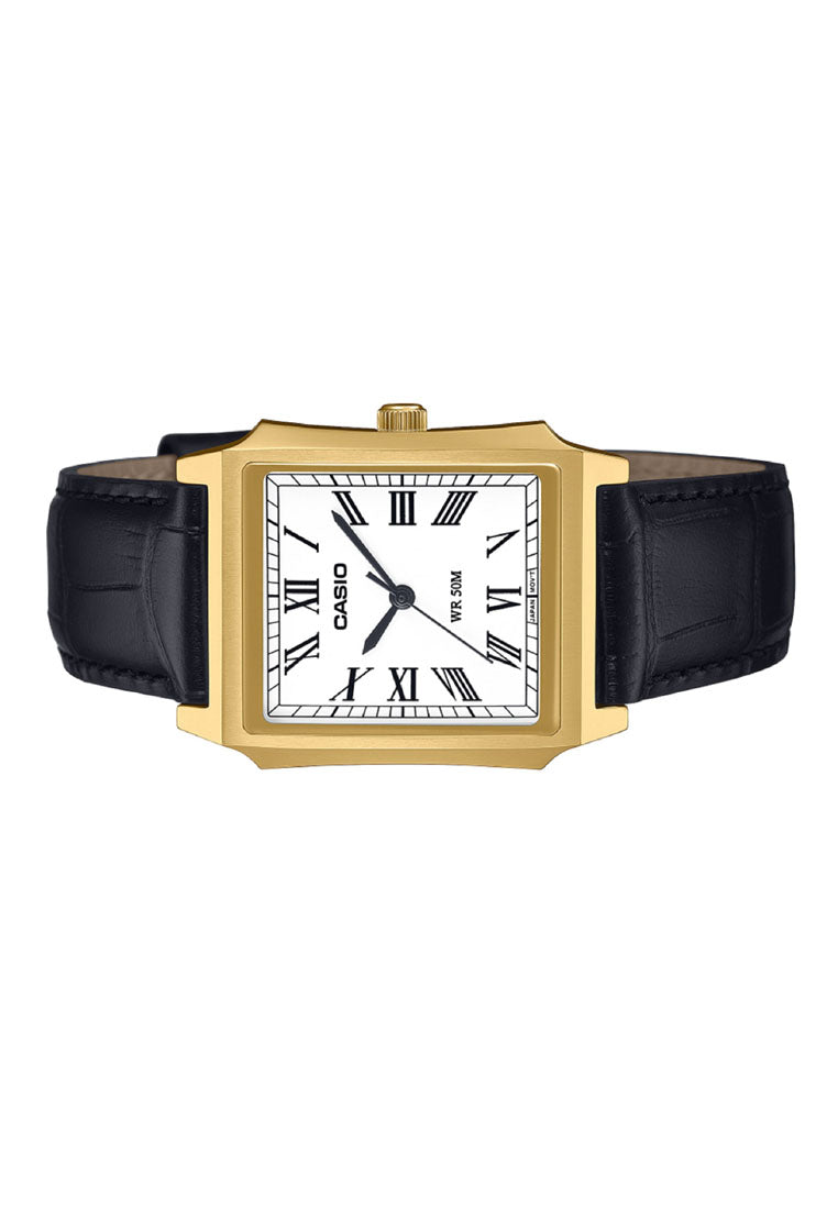 Casio MTP-B190GL-7B Analog Leather Strap Watch For Men-Watch Portal Philippines