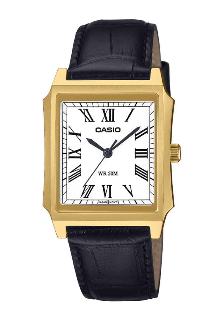 Casio MTP-B190GL-7B Analog Leather Strap Watch For Men-Watch Portal Philippines
