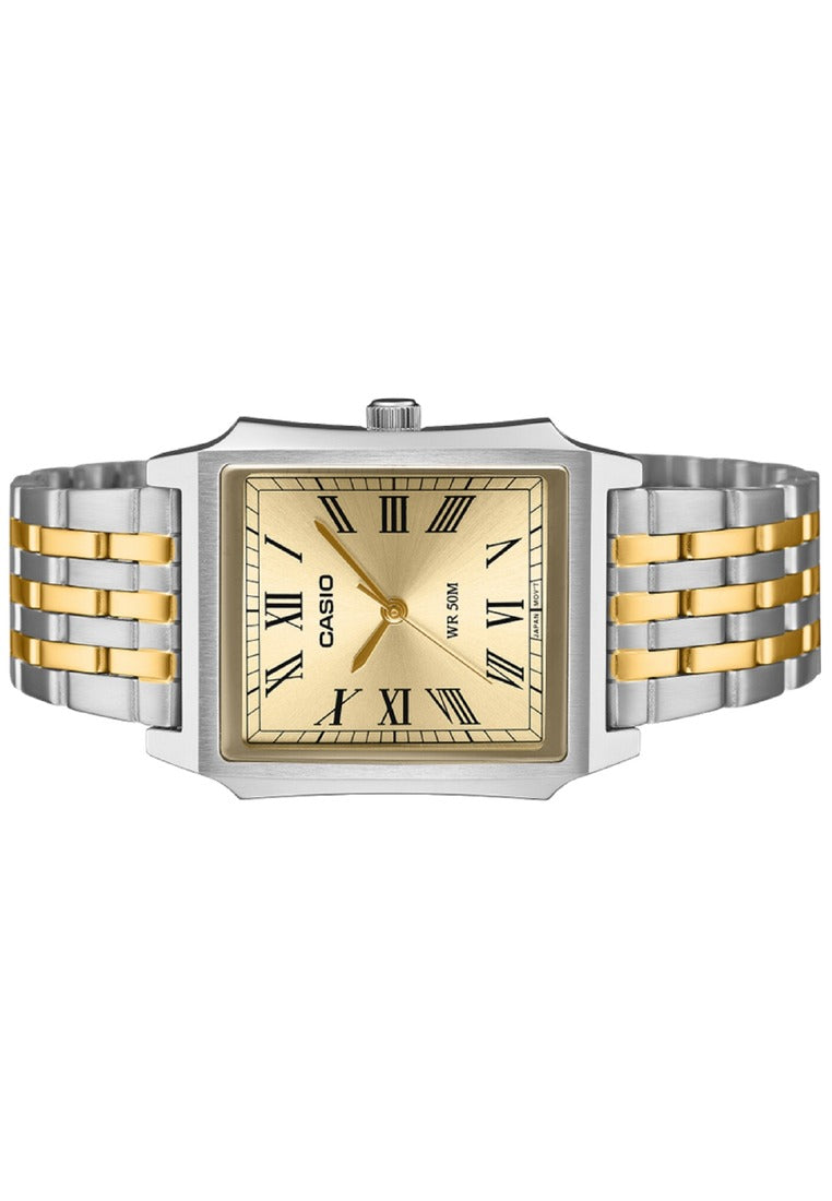 Casio MTP-B190SG-9BVDF Tank Style Stainless Steel Strap Analog Watch for Men-Watch Portal Philippines