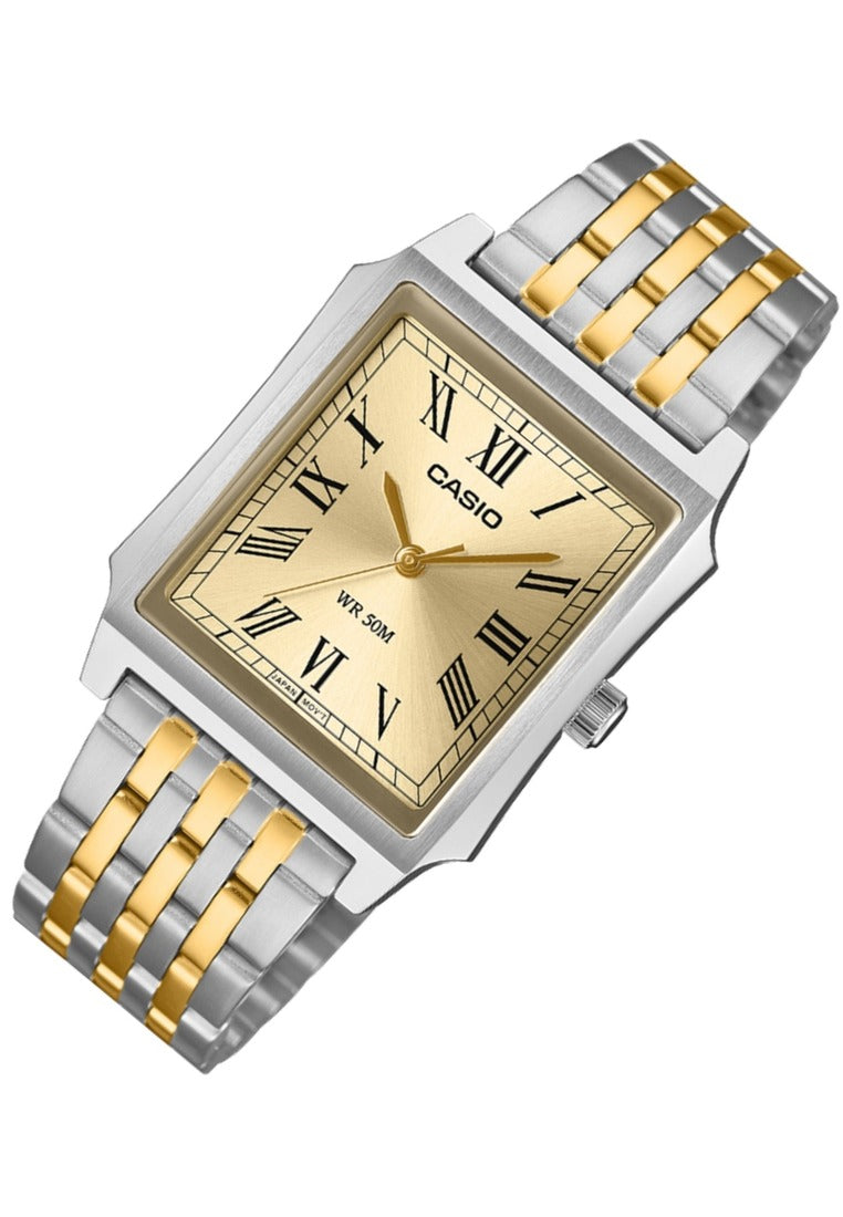 Casio MTP-B190SG-9BVDF Tank Style Stainless Steel Strap Analog Watch for Men-Watch Portal Philippines
