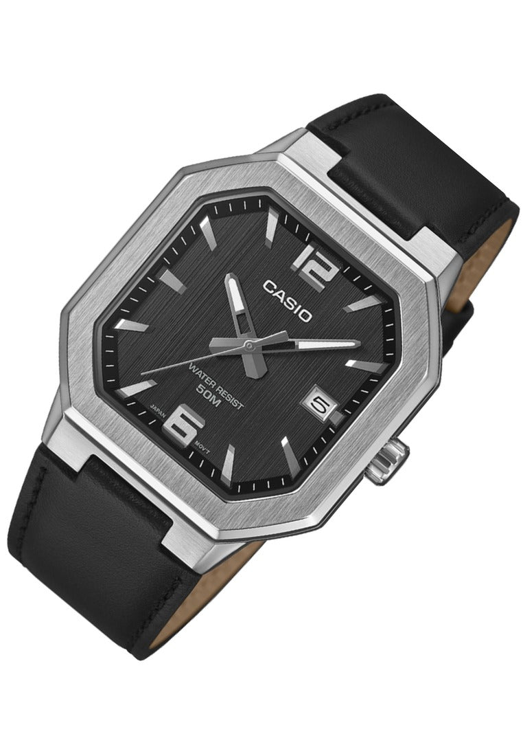 Casio MTP-B195L-1AVDF Leather Strap Analog Watch for Men-Watch Portal Philippines