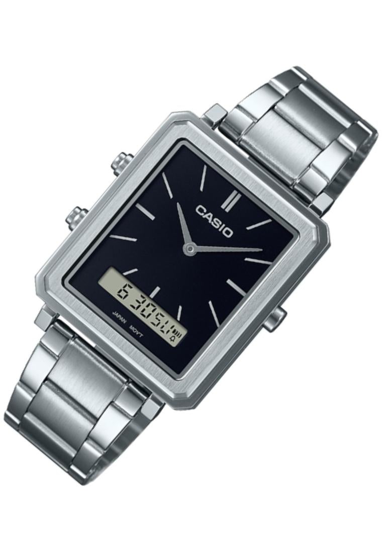 Casio MTP-B205D-1E Digital Analog Stainless Steel Strap Watch For Men-Watch Portal Philippines