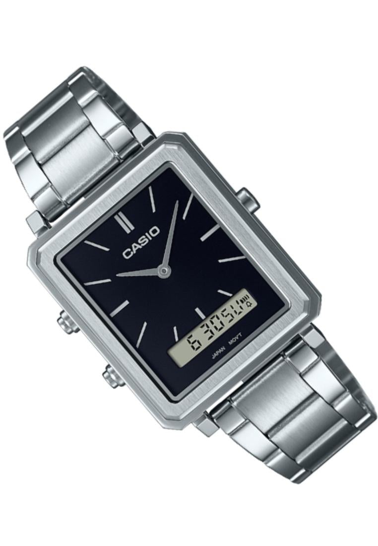 Casio MTP-B205D-1E Digital Analog Stainless Steel Strap Watch For Men-Watch Portal Philippines