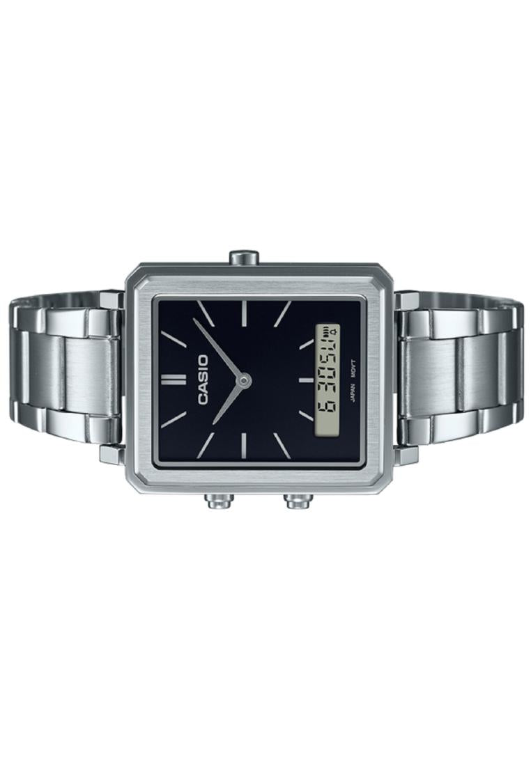 Casio MTP-B205D-1E Digital Analog Stainless Steel Strap Watch For Men-Watch Portal Philippines