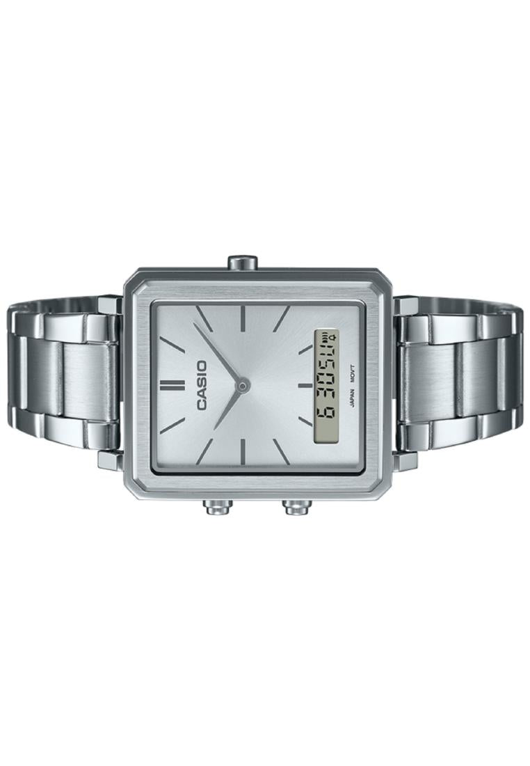 Casio MTP-B205D-7E Analog Digital Stainless Steel Strap Watch For Men-Watch Portal Philippines